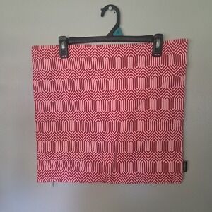 Tree Wool Cushion Covers 18x18" 100% Cotton Pack of 2 Red & White Diamond Stripe